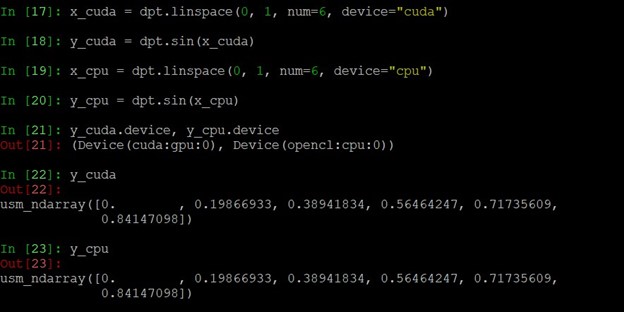 code sample of the process